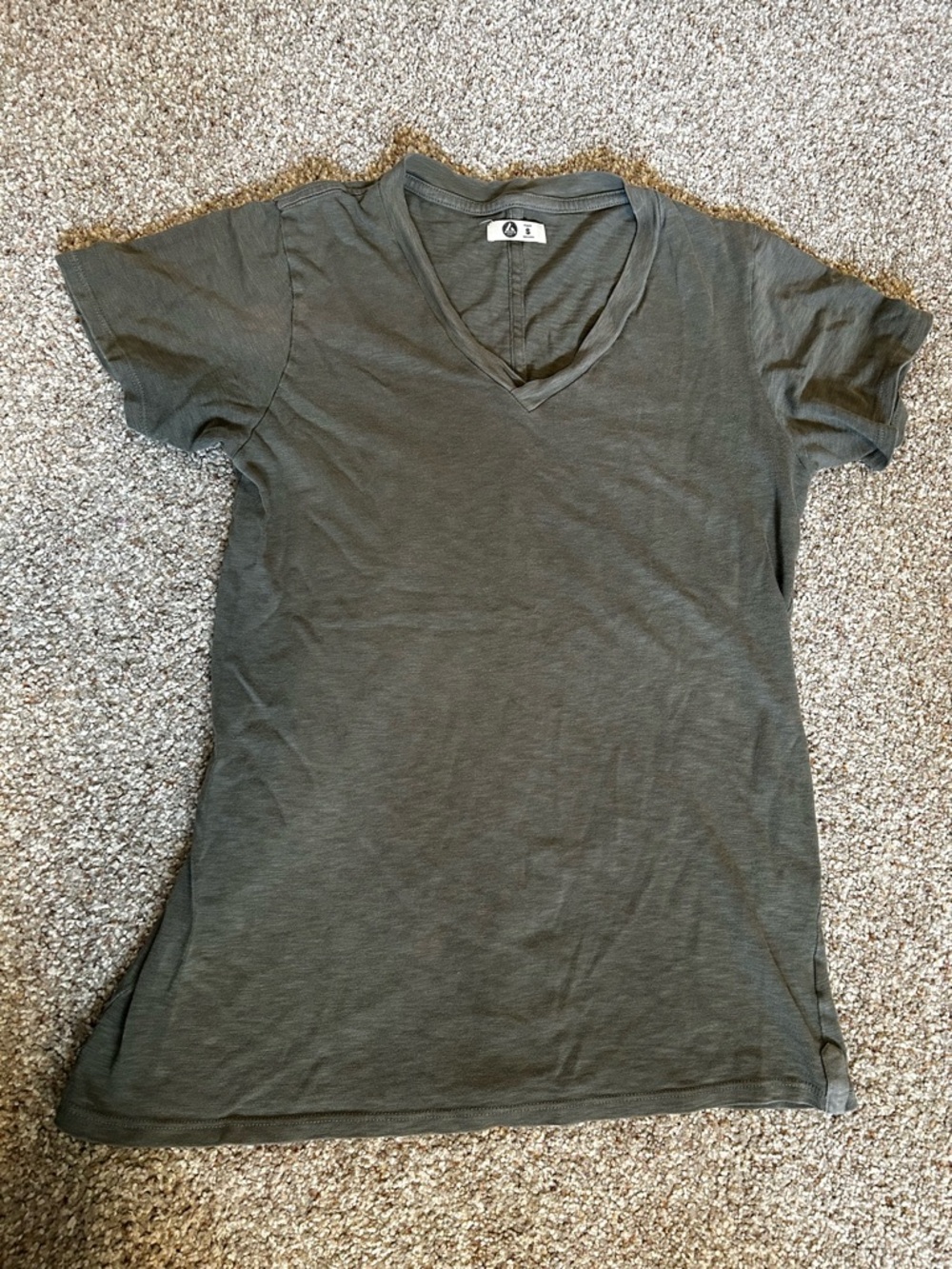 American Giant Olive V-Neck Short Sleeve Tee